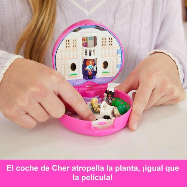 Polly Pocket x Clueless Estuche-verzamelaar met 3 minipoppetjes en 5 thematische accessoires