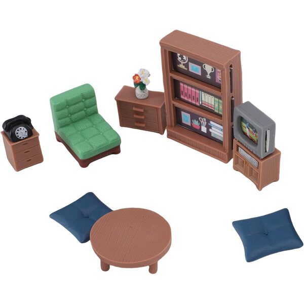 Decorazioni miniatura per casa delle bambole 1/12 set 9 pezzi in resina artigianale