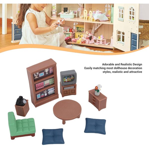 Decorazioni miniatura per casa delle bambole 1/12 set 9 pezzi in resina artigianale