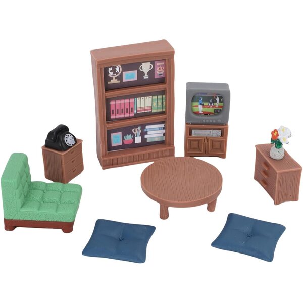 Decorazioni miniatura per casa delle bambole 1/12 set 9 pezzi in resina artigianale