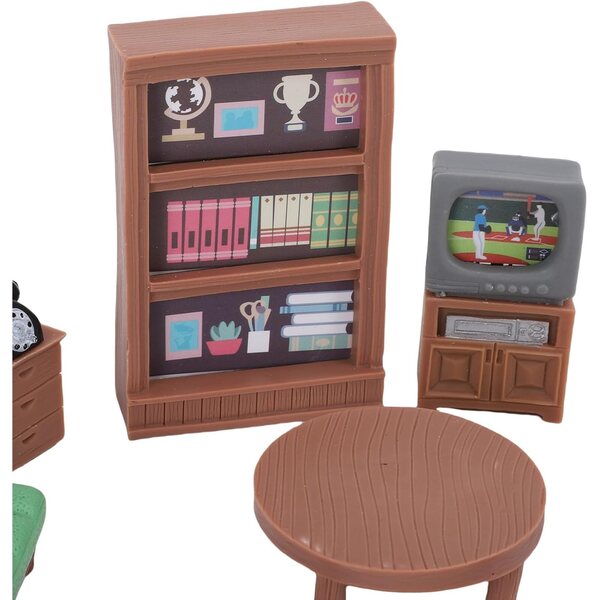 Decorazioni miniatura per casa delle bambole 1/12 set 9 pezzi in resina artigianale