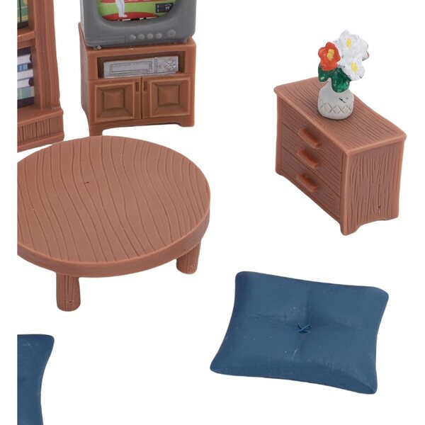 Decorazioni miniatura per casa delle bambole 1/12 set 9 pezzi in resina artigianale