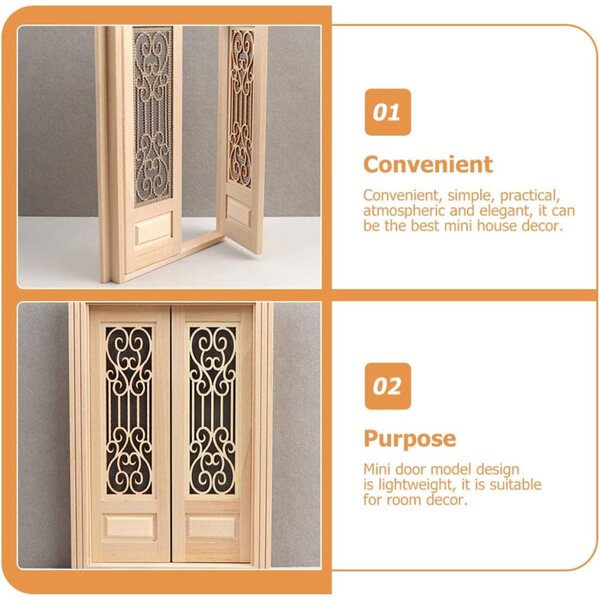 Hemobllo 12, Modelo Miniatura de Madera sin Pintar, Decoración Realista para Muebles y Jardín de Casas de Hadas, Accesorio para Interiores de Mini Casa
