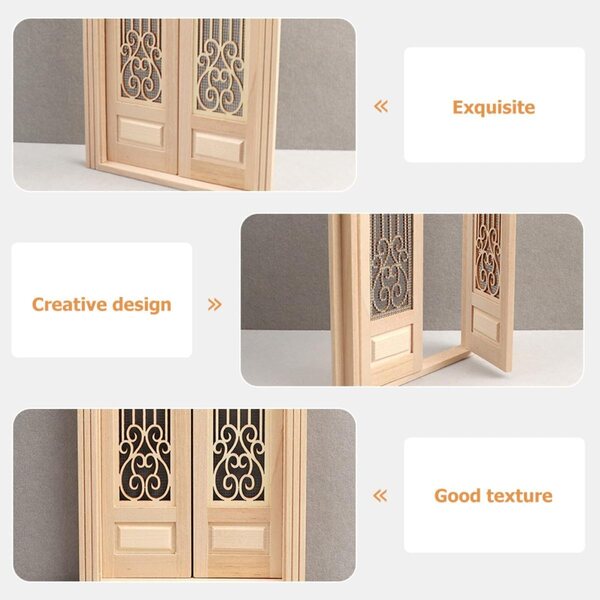 Hemobllo 12, Modelo Miniatura de Madera sin Pintar, Decoración Realista para Muebles y Jardín de Casas de Hadas, Accesorio para Interiores de Mini Casa