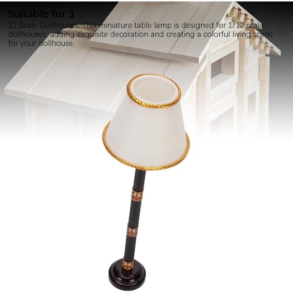 Lampada da Tavolo LED Miniatura per Casa delle Bambole in Scala 1:12 Realistica