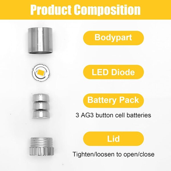 Set mit 30 warmen Mini-LED-Lichtern mit 50 Klebebändern für Puppenhäuser und Modellbau