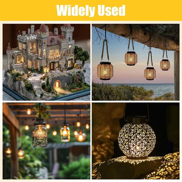 Set mit 30 warmen Mini-LED-Lichtern mit 50 Klebebändern für Puppenhäuser und Modellbau
