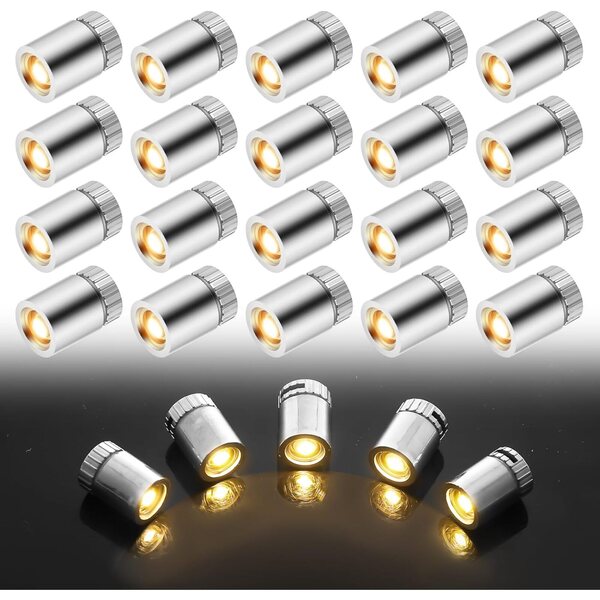 Set mit 30 warmen Mini-LED-Lichtern mit 50 Klebebändern für Puppenhäuser und Modellbau