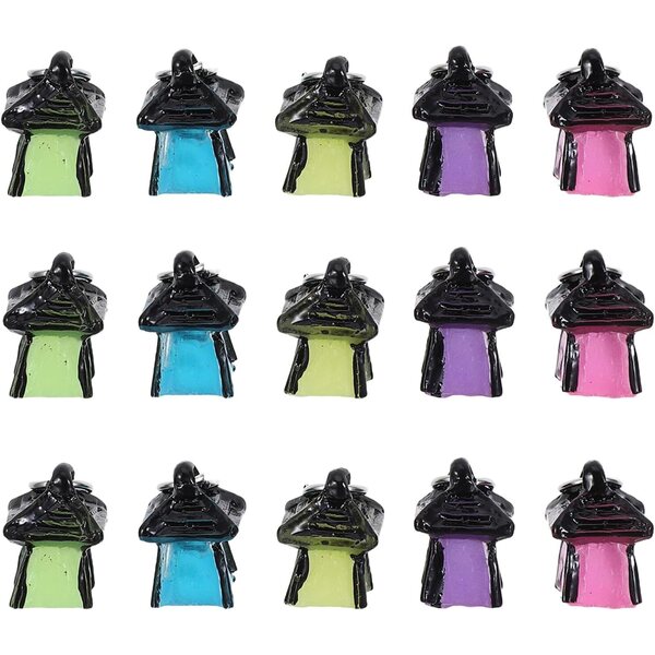 Hemobllo Mini LED Lights in Multicolored Resin for Fairy Gardens and Dollhouses