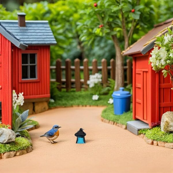 Hemobllo Mini lumières LED en résine multicolore pour jardins féeriques et maisons de poupées