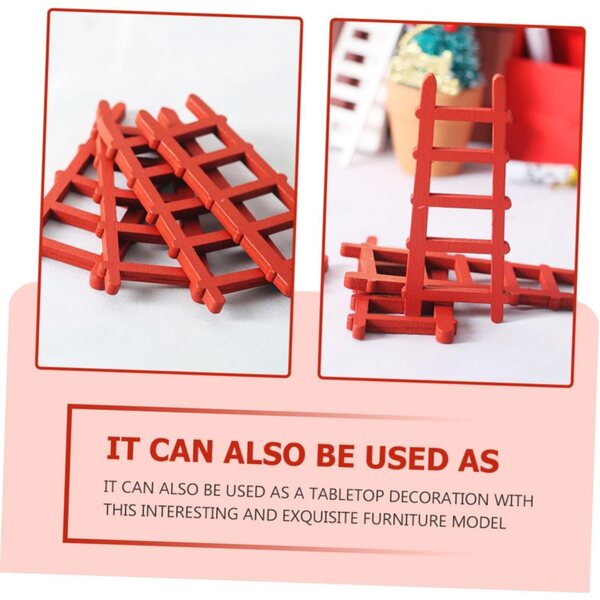 Hemobllo Mini-Escalera aus Holz, 12 Stück, für Puppenhäuser und Miniaturgärten