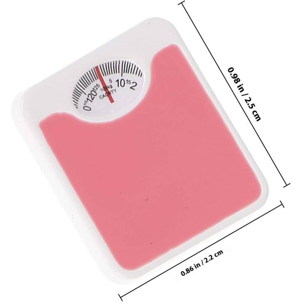Hemobllo Mini-Digitalwaage für Puppenhäuser, 2 Stück aus blauem und rosafarbenem Metall