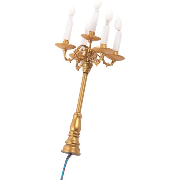 Hemobllo Miniature Candelabra in Metal and ABS for Mini Houses 3V LED Decoration