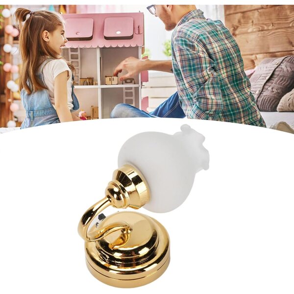 LED-Wandlampe für Puppenhaus 1:12 – realistische Miniatur für Wohnzimmer und Flur