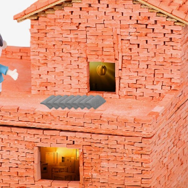 Hemobllo 100 Tejas Miniatura em Barro 1:16 para Casas de Bonecas e Dioramas