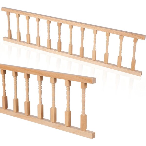 Valla Decorativa in Legno per Case di Bambole 1:12 – Accessorio Miniatura 30x7,5 cm