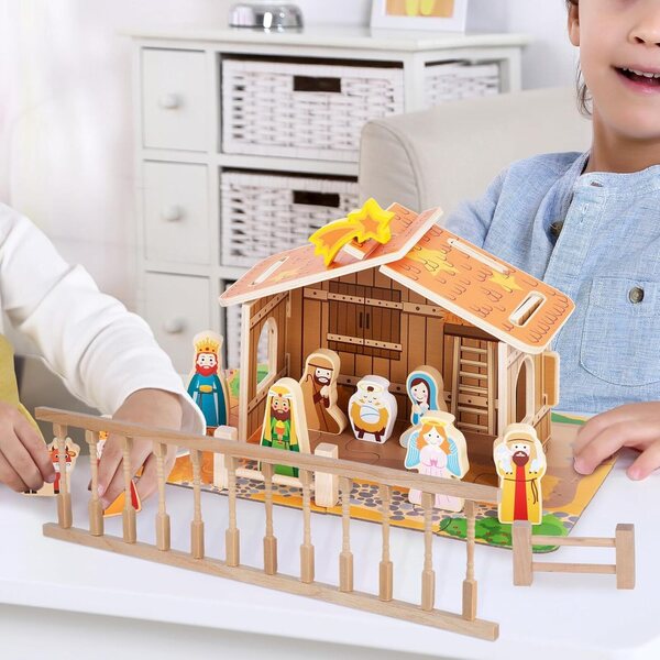 Valla Decorativa in Legno per Case di Bambole 1:12 – Accessorio Miniatura 30x7,5 cm