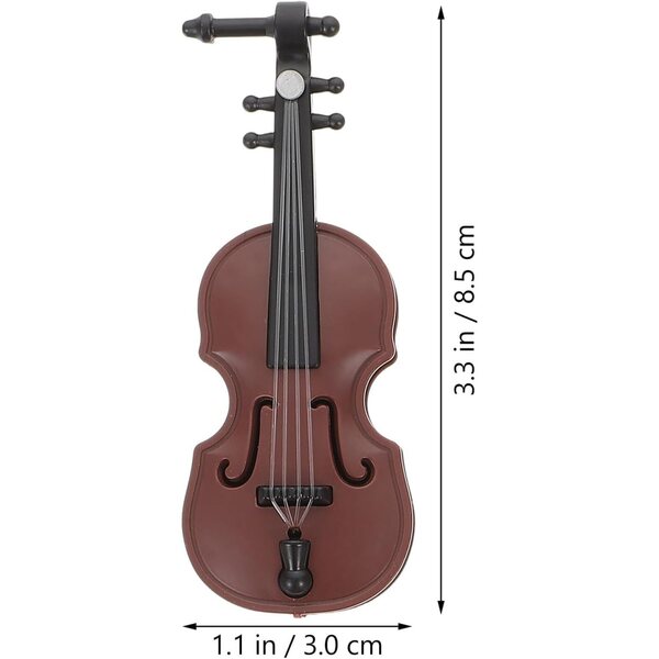 Hemobllo Set med 5 Mini-plastmusikinstrument för dockskåp