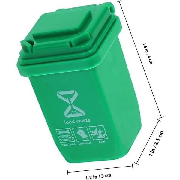 Hemobllo Mini soptunnor 5 stycken för dockskåp dekorativ i plast