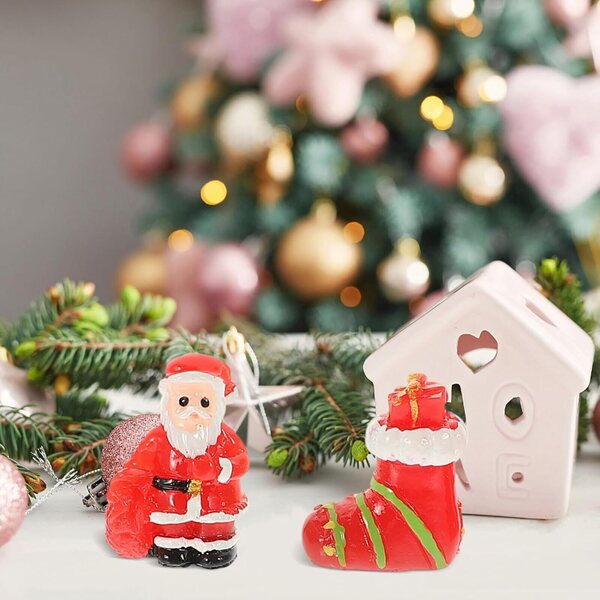 Hemobllo 17 Mini Enfeites de Natal em Resina para Micro Paisagens e Decorações Festivas