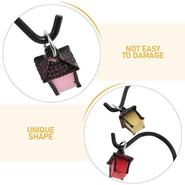 Lampadaires miniatures qui brillent dans le noir 7 pièces pour micropaysages et maisons de poupées