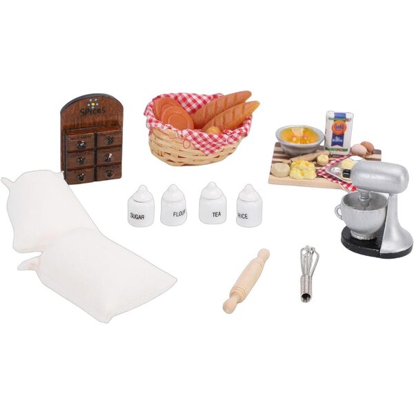 Accessori da Cucina Miniatura 1:12 per Bambole, Set Realistico e Dettagliato