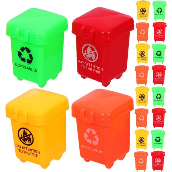 Hemobllo 40 Mini Plastikbehälter fir pädagogesch Spiller a Poppenhaus