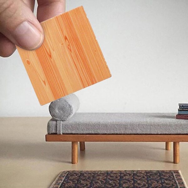 Hemobllo 45 Miniatur Holzplanken fir Poppenlagerung - Realistesch Effekt