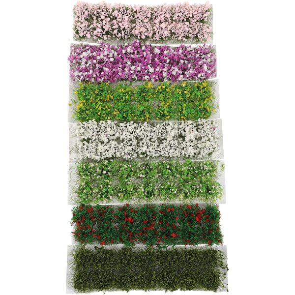 Hemobllo 14 Microplantas Multicoloridas 8MM para Miniaturas e Modelagem de Paisagem