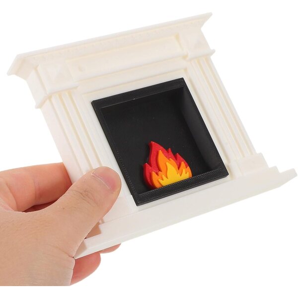 Chimenea Simulada Vintage för Dollhouse Säker jultillbehör