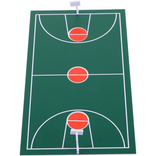 Hemobllo Miniature Basketball Court Model for DIY and Desktop Decoration