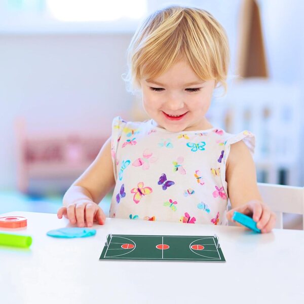 Modelo de quadra de basquete em miniatura Hemobllo para decoração de mesa e DIY