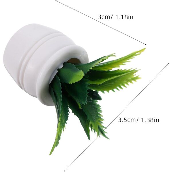 Hemobllo 4 Plantas Artificiales en Macetas para Casa de Muñecas, Decoración Versátil y Ahorro de Espacio, Material Plástico Verde Diseño Realista para Dioramas y Manualidades