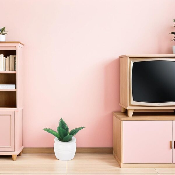Hemobllo 4 Plantas Artificiales en Macetas para Casa de Muñecas, Decoración Versátil y Ahorro de Espacio, Material Plástico Verde Diseño Realista para Dioramas y Manualidades