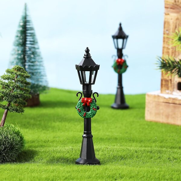 Hemobllo Miniatur-Weihnachtslaternen, 4 Stück, 12 cm, Puppenhaus-Dekoration