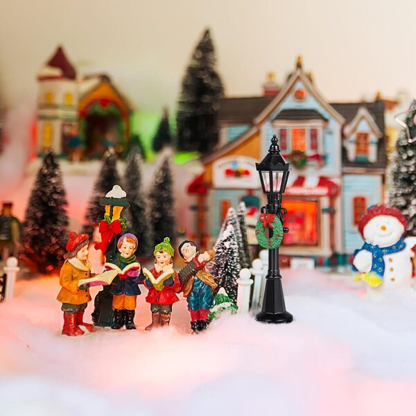 Hemobllo Miniatur-Weihnachtslaternen, 4 Stück, 12 cm, Puppenhaus-Dekoration