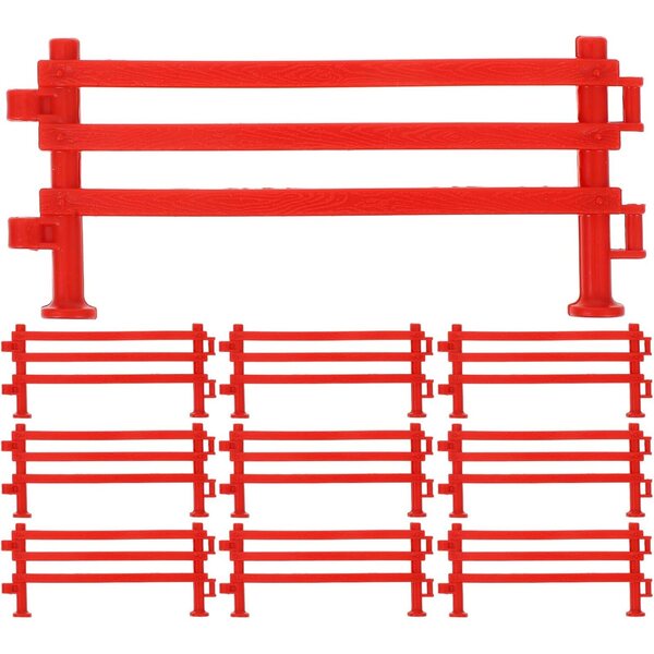 Hemobllo de Vallas de Juguete Paneles Realistas de Plástico Marrón 100 Piezas y Juego DIY para Animales de Granja para Jardín de Hadas para Niños