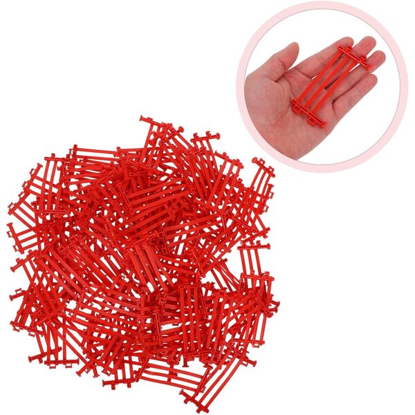 Hemobllo de Vallas de Juguete Paneles Realistas de Plástico Marrón 100 Piezas y Juego DIY para Animales de Granja para Jardín de Hadas para Niños