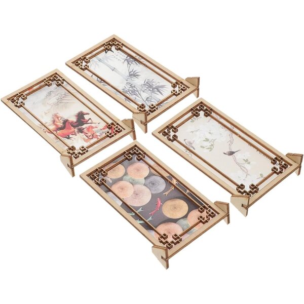 Hemobllo Mini Pantalla Decorativa Miniatura Estilo Chino para Accesorio Versátil para Casas de Muñecas Modelo Resistente con Detalles Finos para Dormitorio y Sala