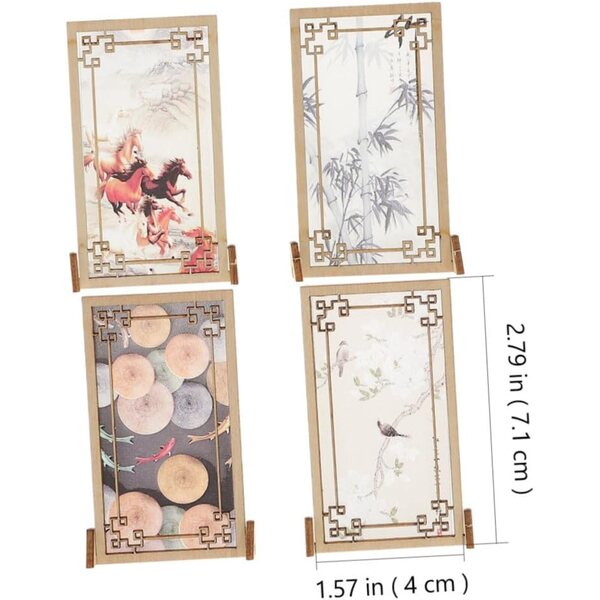 Hemobllo Mini Pantalla Decorativa Miniatura Estilo Chino para Accesorio Versátil para Casas de Muñecas Modelo Resistente con Detalles Finos para Dormitorio y Sala