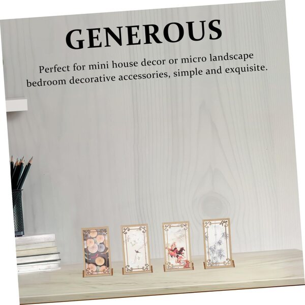 Hemobllo Mini Pantalla Decorativa Miniatura Estilo Chino para Accesorio Versátil para Casas de Muñecas Modelo Resistente con Detalles Finos para Dormitorio y Sala