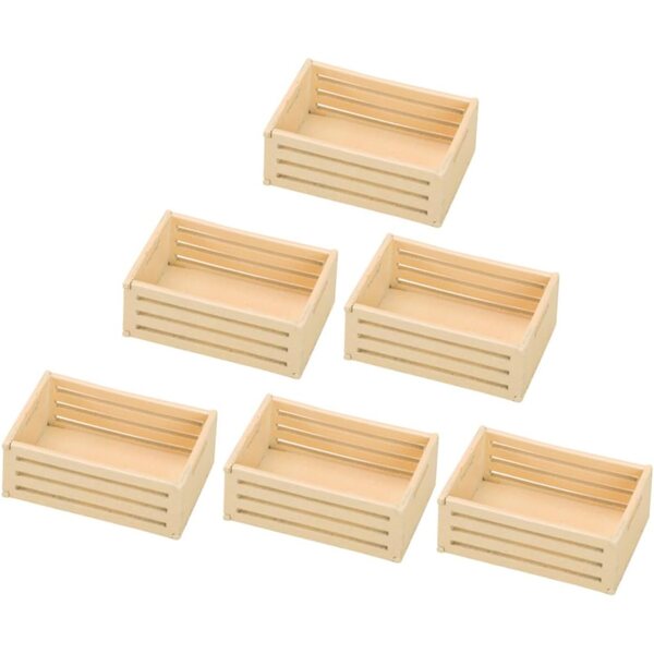 Hemobllo 6 Mini Poppenhaus Kuerf an 1:12 Skala, realistesch a versatile
