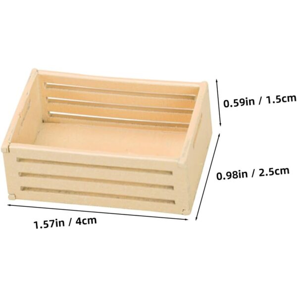 Hemobllo 6 Mini Poppenhaus Kuerf an 1:12 Skala, realistesch a versatile