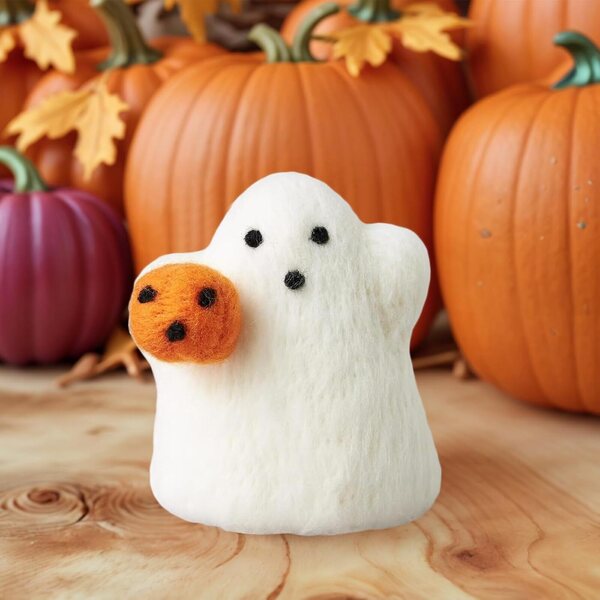 Fieltro Spookdecoratie met pompoen voor Halloween - 3D-accessoire voor thuis en feest