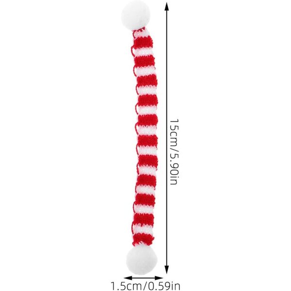 Hemobllo Set 12 Mini Bufandas de Noël en tissu pour décorations et maisons de poupées