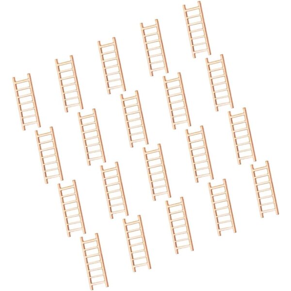 Hemobllo mini wooden stairs 20 pieces for realistic dollhouses and dioramas