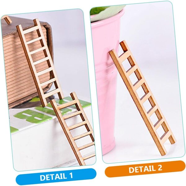 Hemobllo mini escaliers en bois 20 pièces pour maisons de poupées et dioramas réalistes