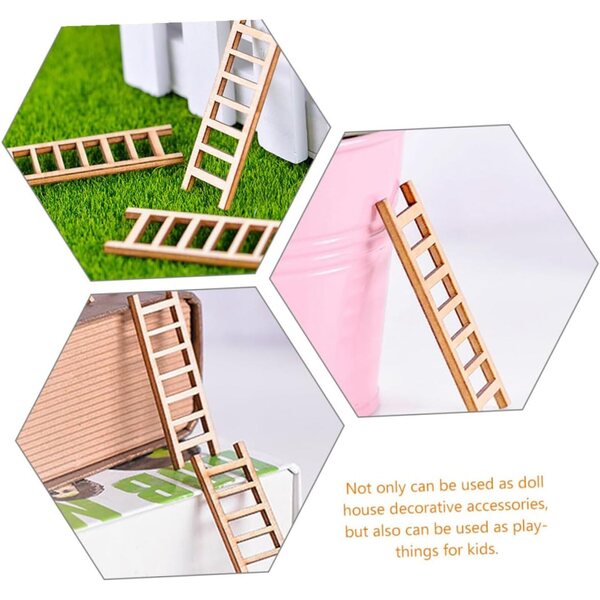 Hemobllo mini escaliers en bois 20 pièces pour maisons de poupées et dioramas réalistes