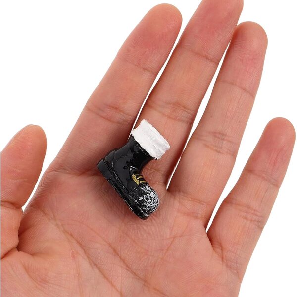 Miniaturowe buty świąteczne Hemobllo z żywicy, 20 sztuk do domku dla lalek