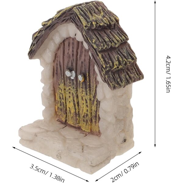 2 Mini houten sprookjesdeuren voor tuinen en poppenhuizen HOODANCOS